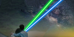 Laser verde per l'astronomia